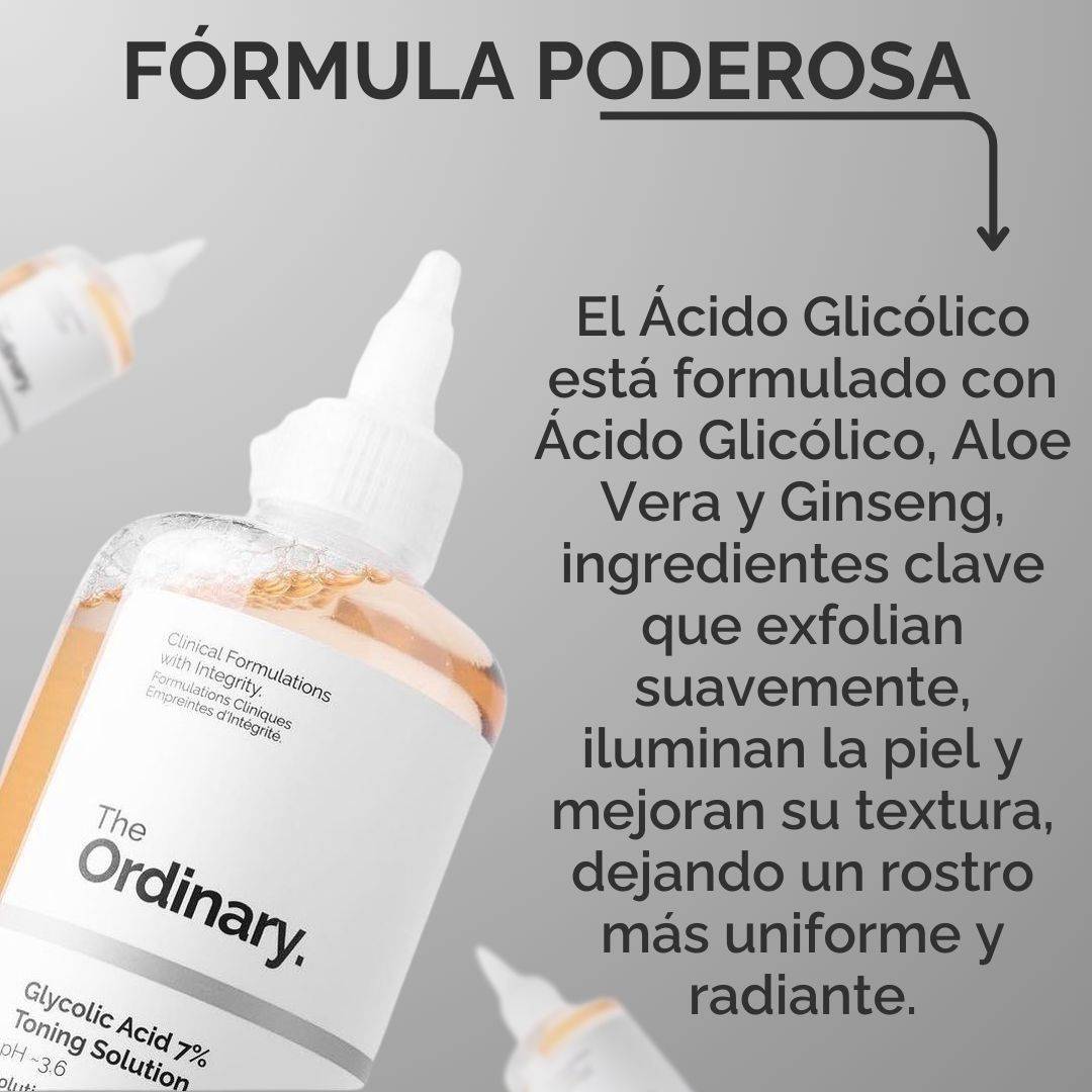ÁCIDO GLICÓLICO 7% TONING SOLUTION DE THE ORDINARY® – BLANQUEA TUS ZONAS OSCURAS