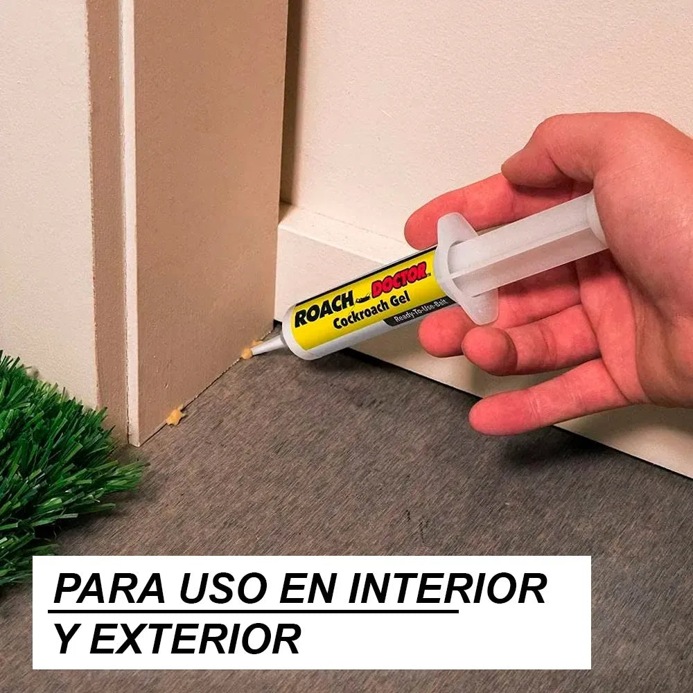 Roach®DoctorGel® GEL ANTIPLAGA MATACUCARACHAS CON APLICADOR DE JERINGA 🎁Oferta 2x1🎁