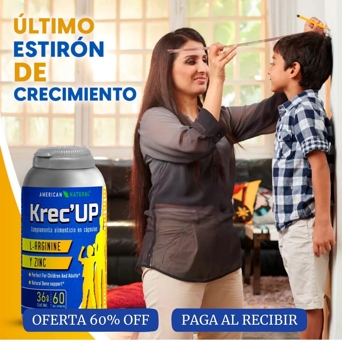 Krec'UP® Potenciador de crecimiento de forma natural.🌱| Crece como no te imaginarías.🧍